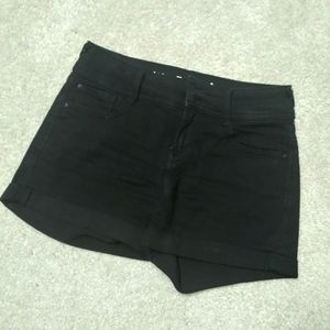 Black Denim Shorts